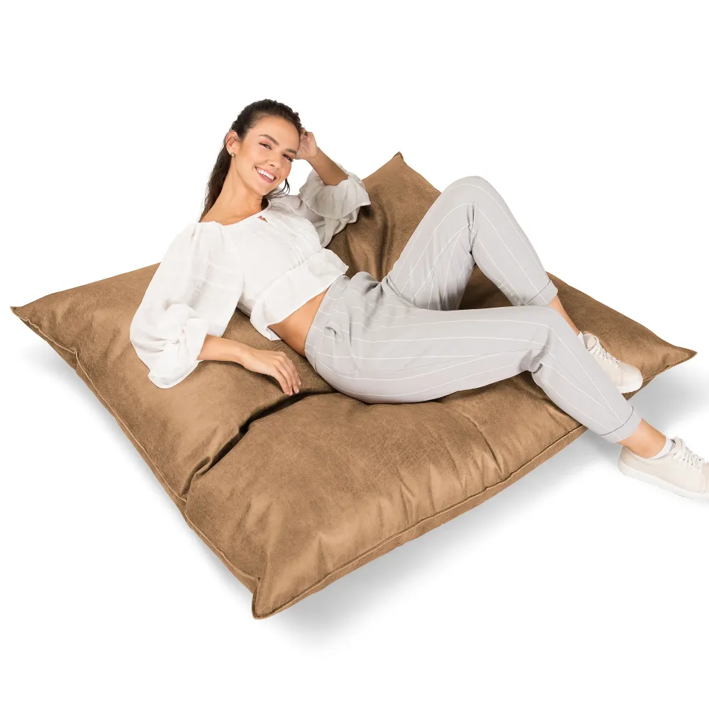 Sitzsack XXL - Vintage Leder Goldbraun