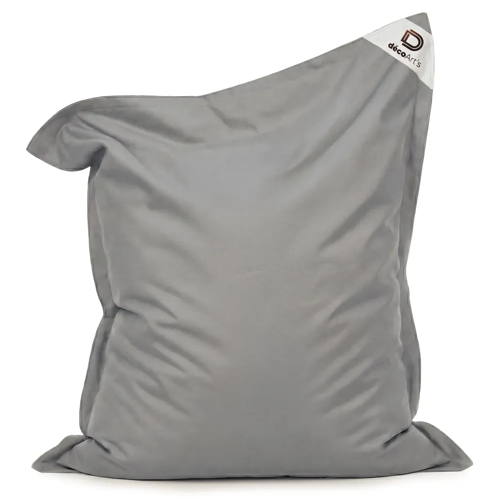 XXL-Riesen-Sitzsack 180x140 Kieselgrau - Wasserdicht & Abnehmbar (Schaumstoff)