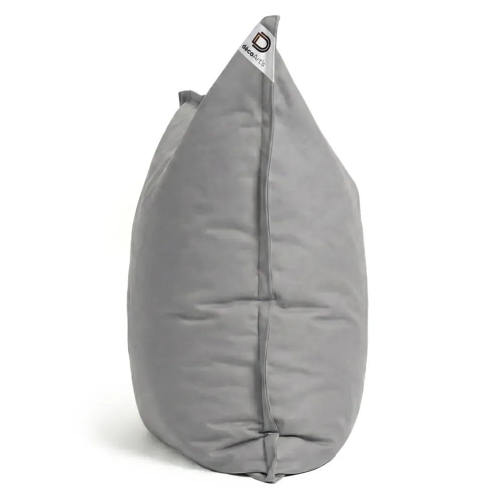 XXL-Riesen-Sitzsack 180x140 Kieselgrau - Wasserdicht & Abnehmbar (Schaumstoff)