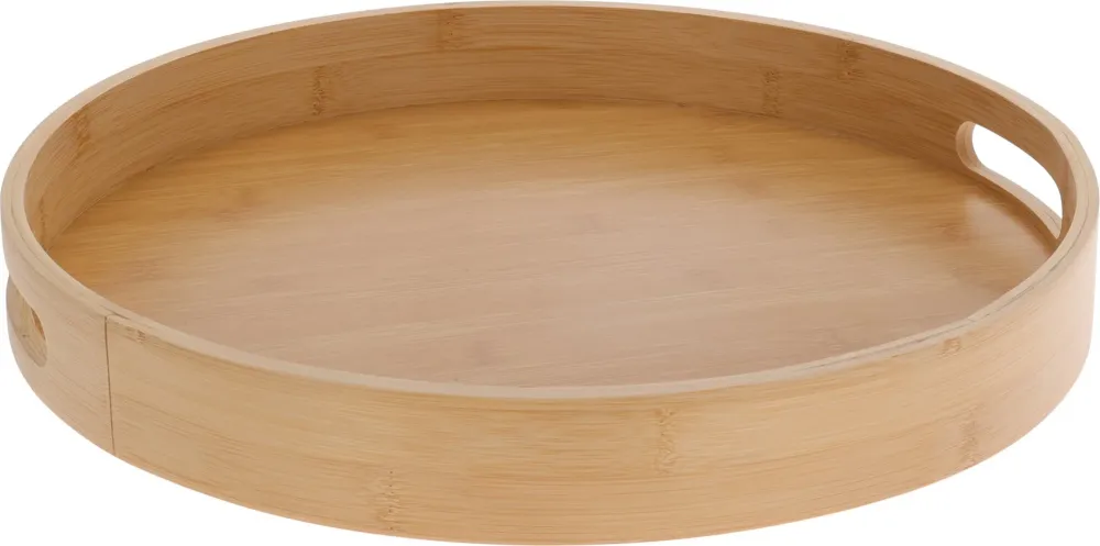 Cookinglife Servierplatte Bambus Rund ø 40 cm - Servieren von Gerichten und Getränken