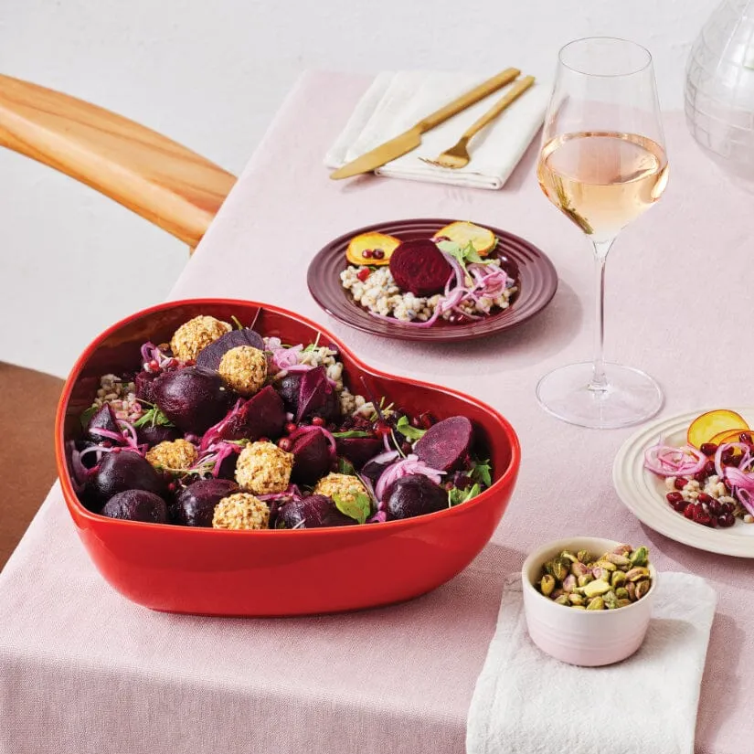 Le Creuset - Servierplatte Herz Kirschrot 30 cm