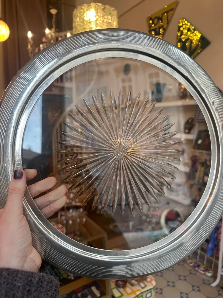 Große antike Jugendstil Servierplatte Gebr. Schuh