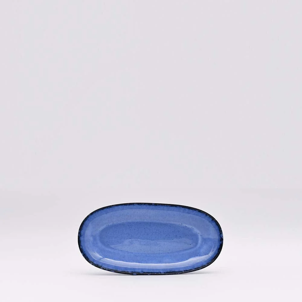Servierplatte "Amazonia" aus Steingut, Blau - 15cm