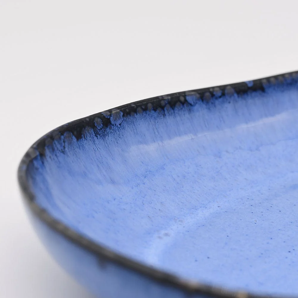 Servierplatte "Amazonia" aus Steingut, Blau - 15cm