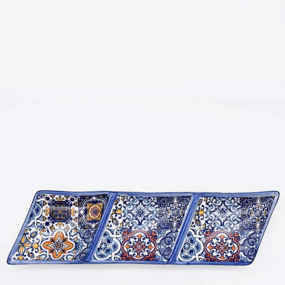 Servierplatte aus Keramik "Azulejos"