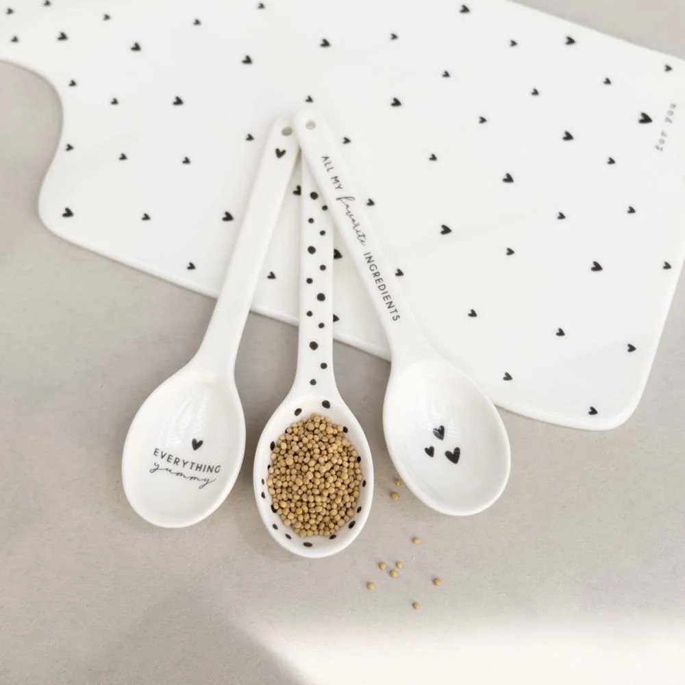 Bastion Collections - Löffel Dots für Müsli oder Vorratsdosen lang