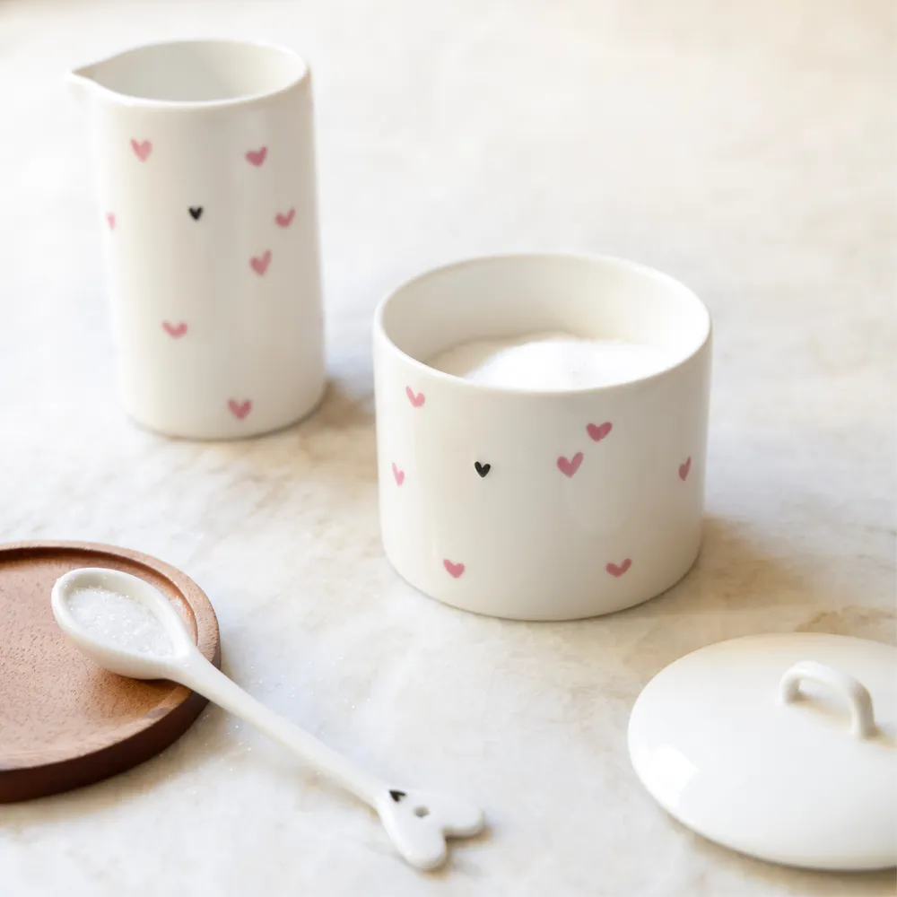 Bastion Collections - Zuckerdose mit Löffel Herz-Design