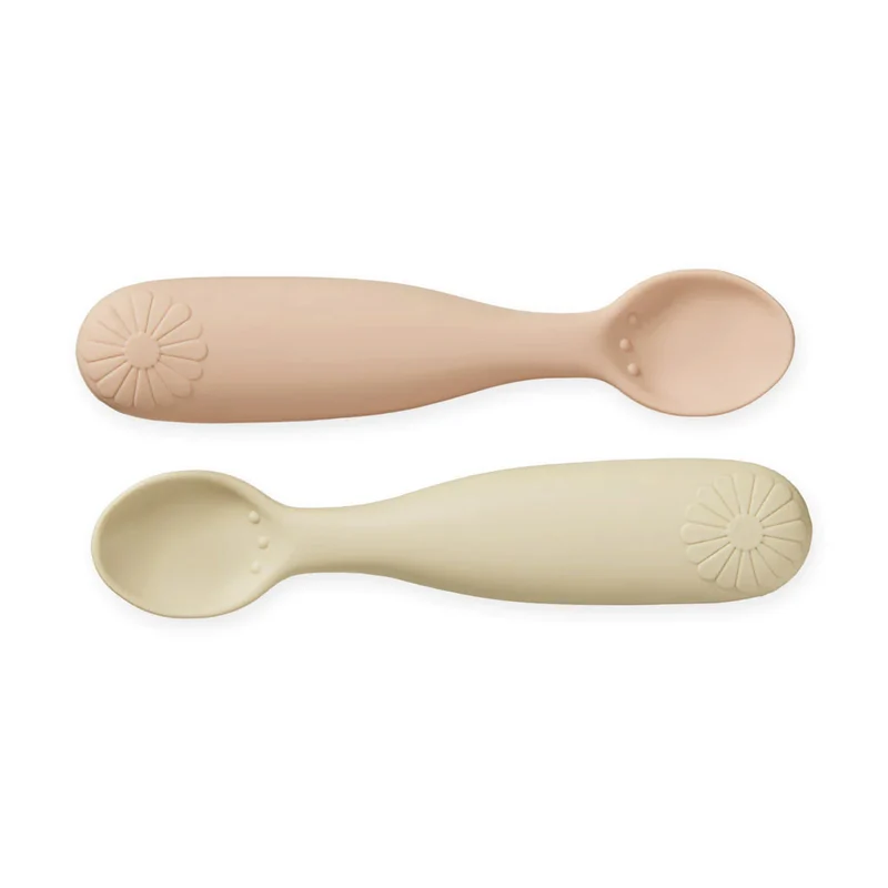 Cam Cam Copenhagen Silikon Löffel 'Flower' 2er Set Coral Mix