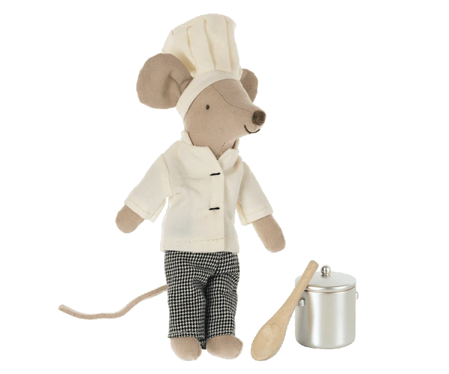 Chef Mouse mit Topf & Löffel - Maileg