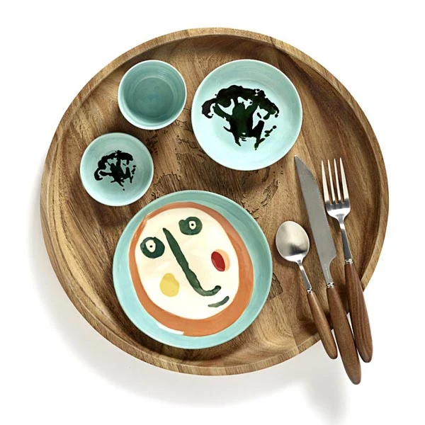 FEAST Teller L weiß Pfeffer schwarz von Yotam Ottolenghi Serax D26,5xH2cm