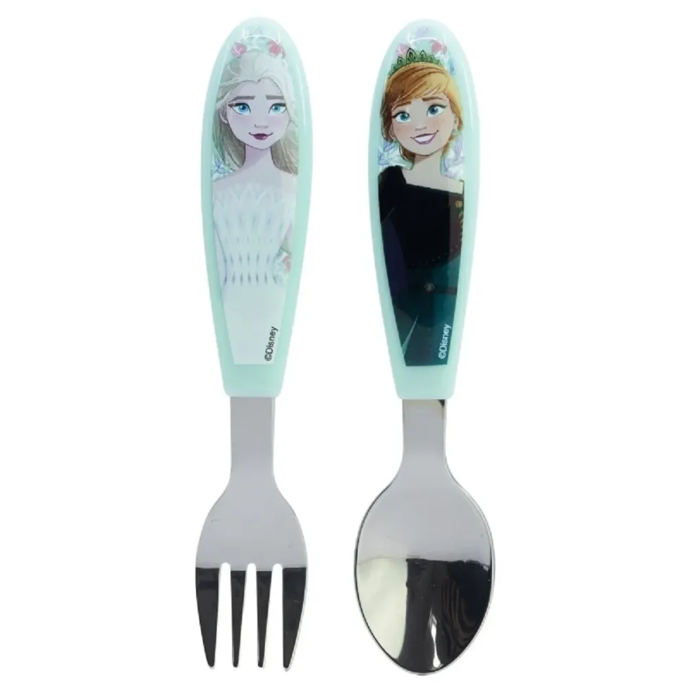 Frozen Kinderbesteck Set 2-teilig – Löffel & Gabel mit Motivgriffen
