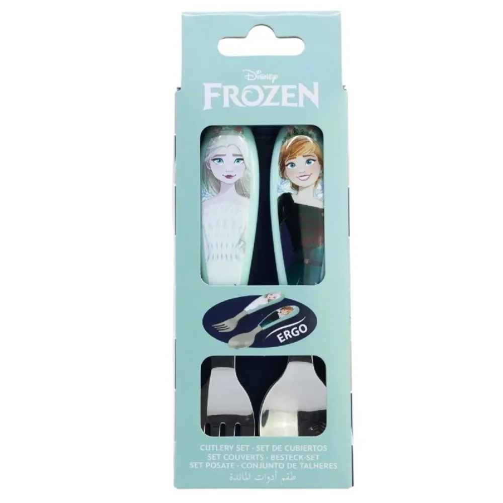 Frozen Kinderbesteck Set 2-teilig – Löffel & Gabel mit Motivgriffen