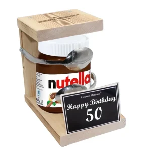 Happy Birthday 50 - Eiserne Reserve Löffel Nutella - Geburtstag - Nutella Geschenk
