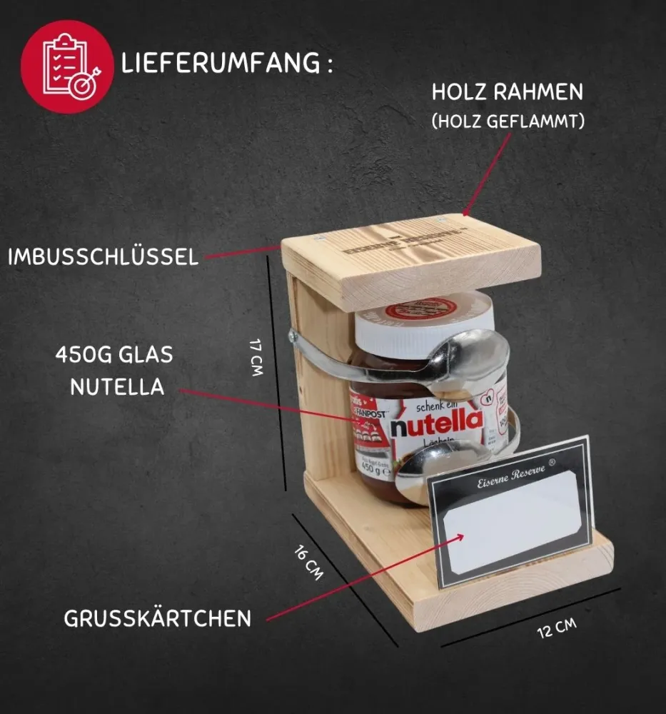 Happy Birthday 50 - Eiserne Reserve Löffel Nutella - Geburtstag - Nutella Geschenk