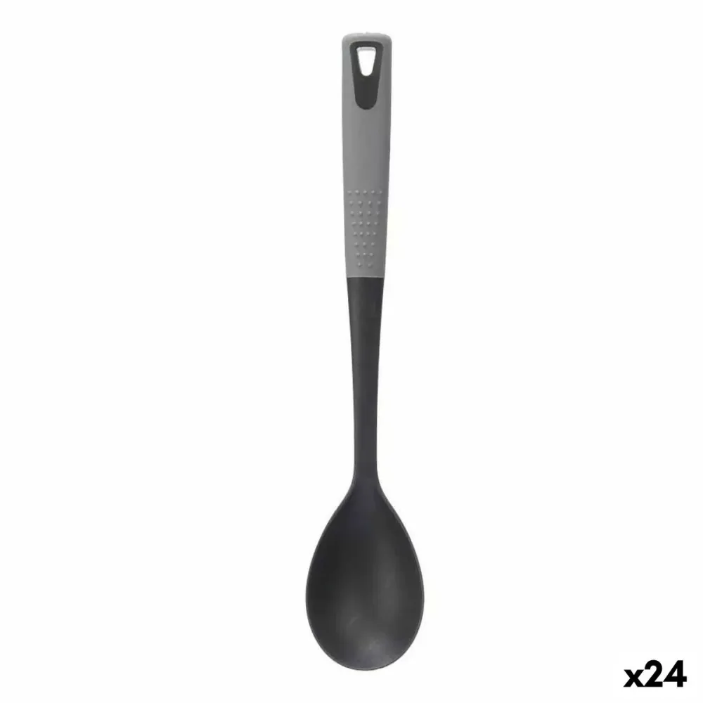 Löffel Schwarz Grau TPR PBT 6,5 x 34 x 2 cm (24 Stück)