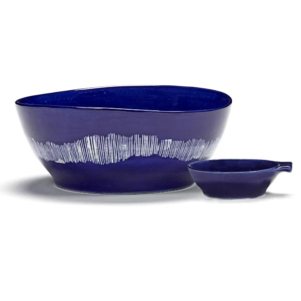 Ottolenghi Schüssel L Lapis Swirl-Stripes weiß FEAST Serax D18xH8cm