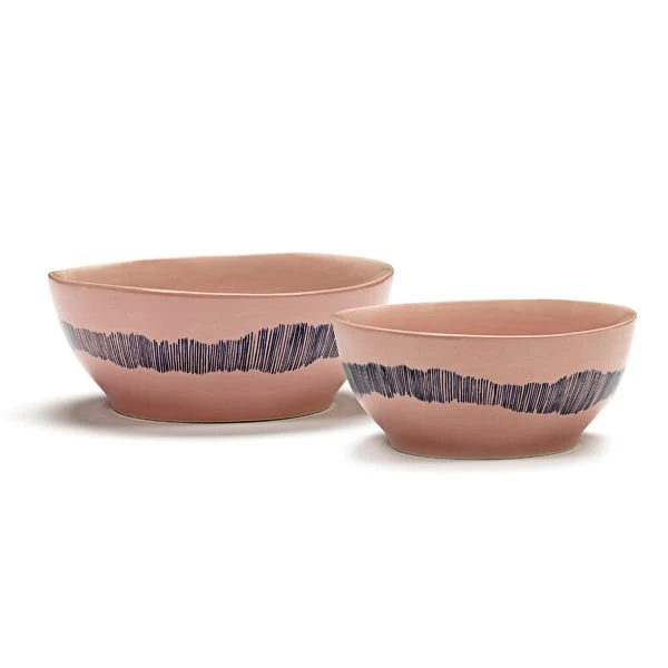 Ottolenghi Schüssel S Pink Swirl-Stripes blau FEAST Serax D16cm