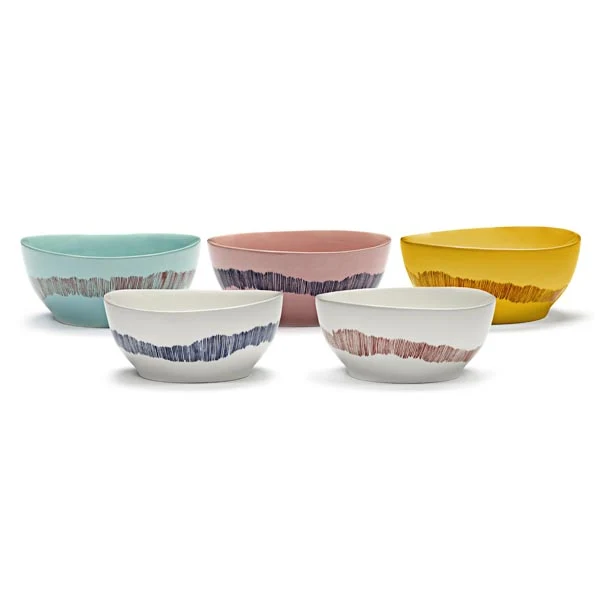 Ottolenghi Schüssel S Pink Swirl-Stripes blau FEAST Serax D16cm