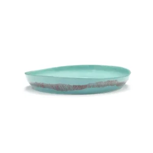 Ottolenghi Servierplatte L azure Swirl-Stripes rot FEAST Serax D36cm