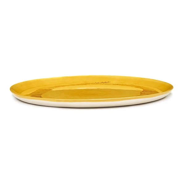 Ottolenghi Servierteller Teller gelb Swirl-Stripes rot FEAST Serax D35xH2cm