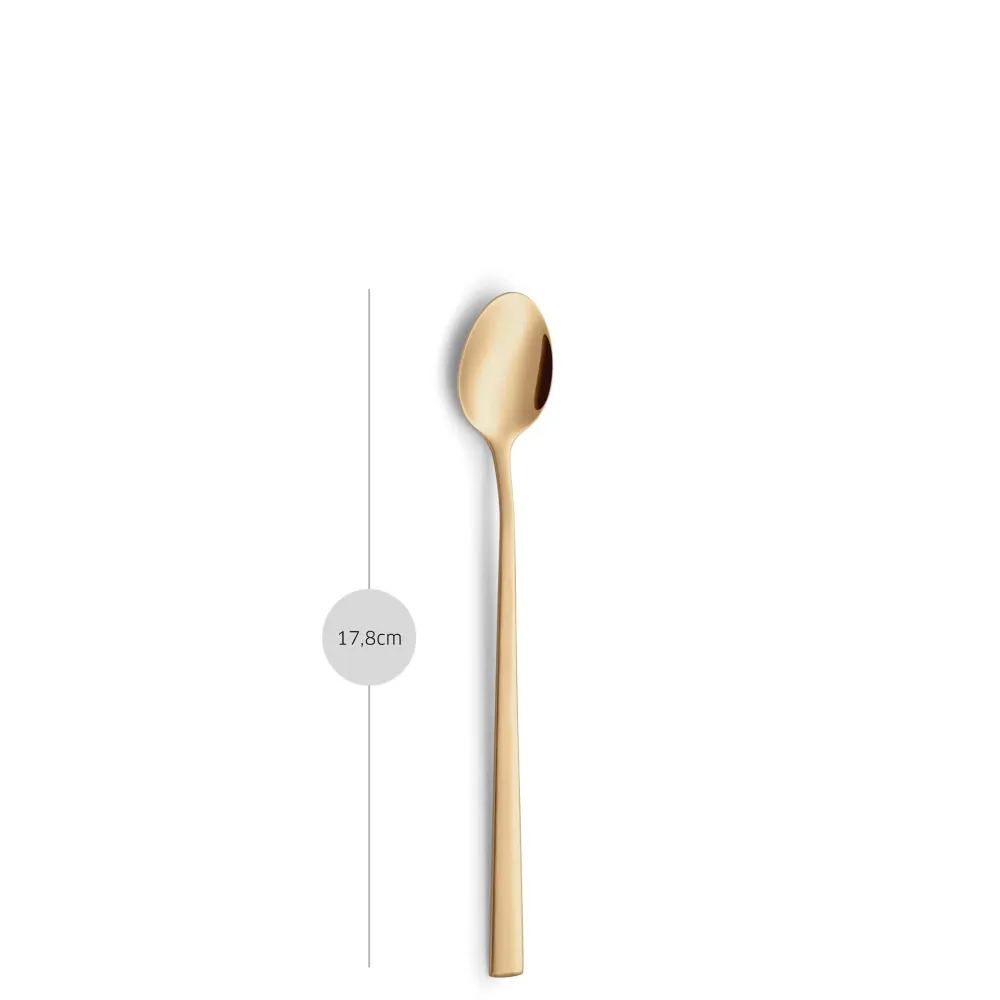VISTA Longdrink-/Latte Macchiato Löffel Set 6-teilig PVD gold