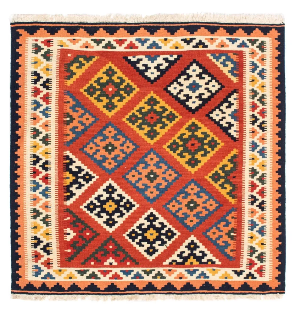 Kelim Teppich - Oriental 106 x 104 cm - rot