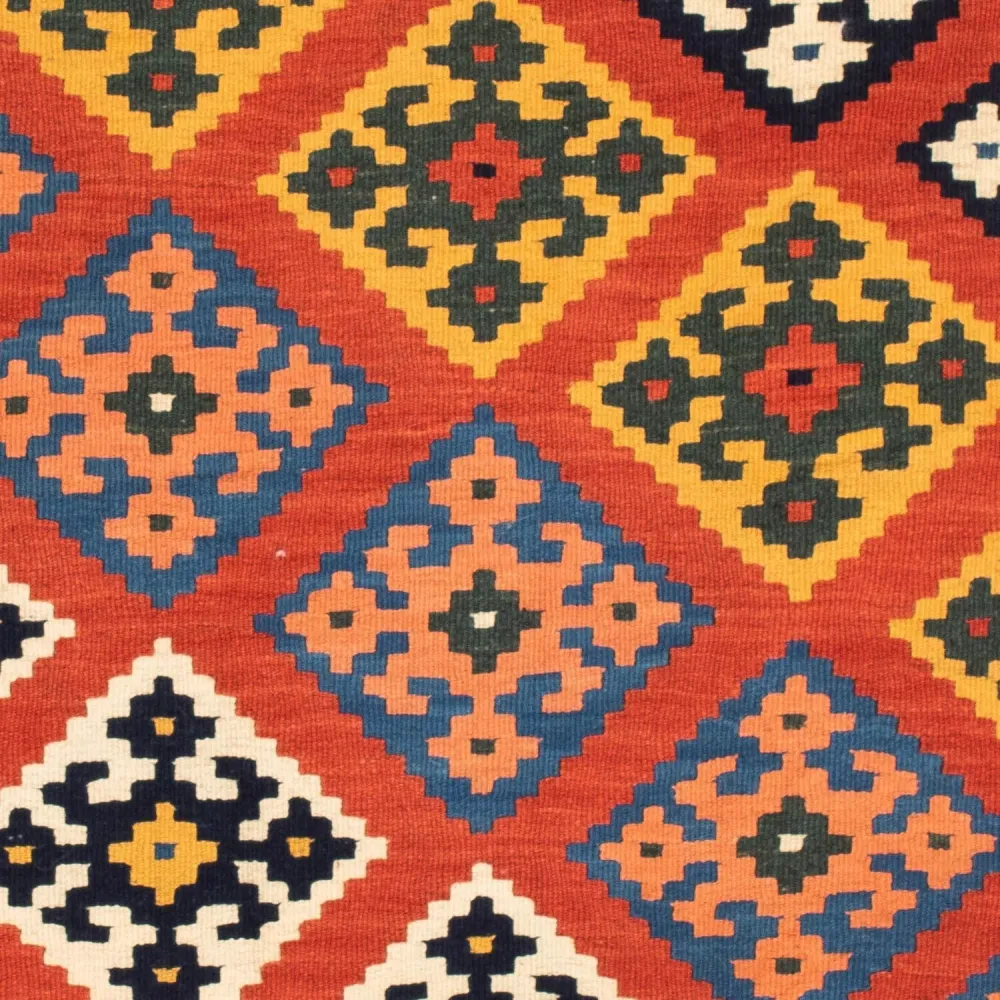 Kelim Teppich - Oriental 106 x 104 cm - rot