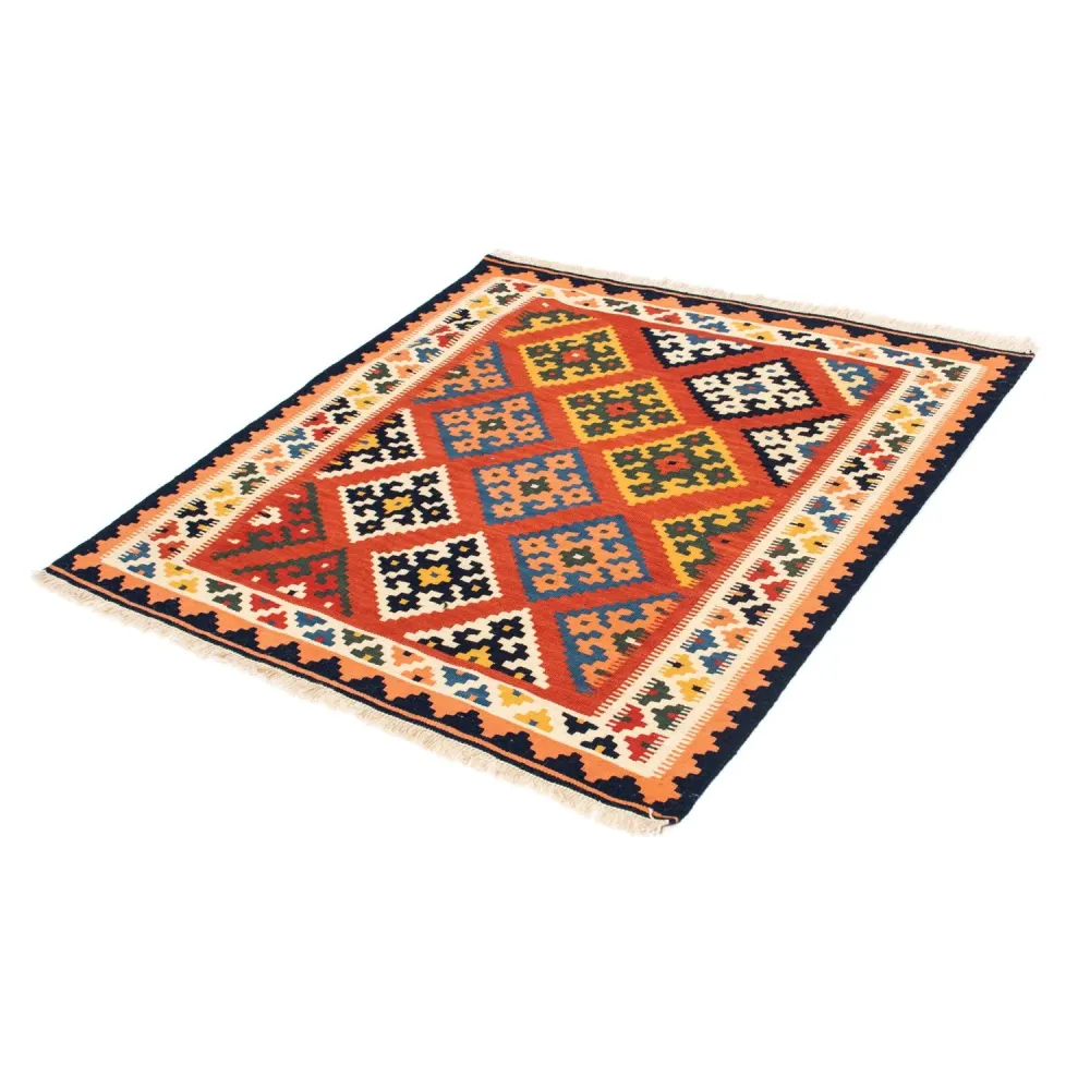 Kelim Teppich - Oriental 106 x 104 cm - rot