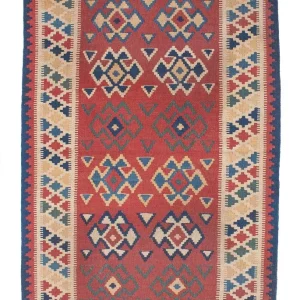 Kelim Teppich - Oriental 156 x 105 cm - dunkelrot