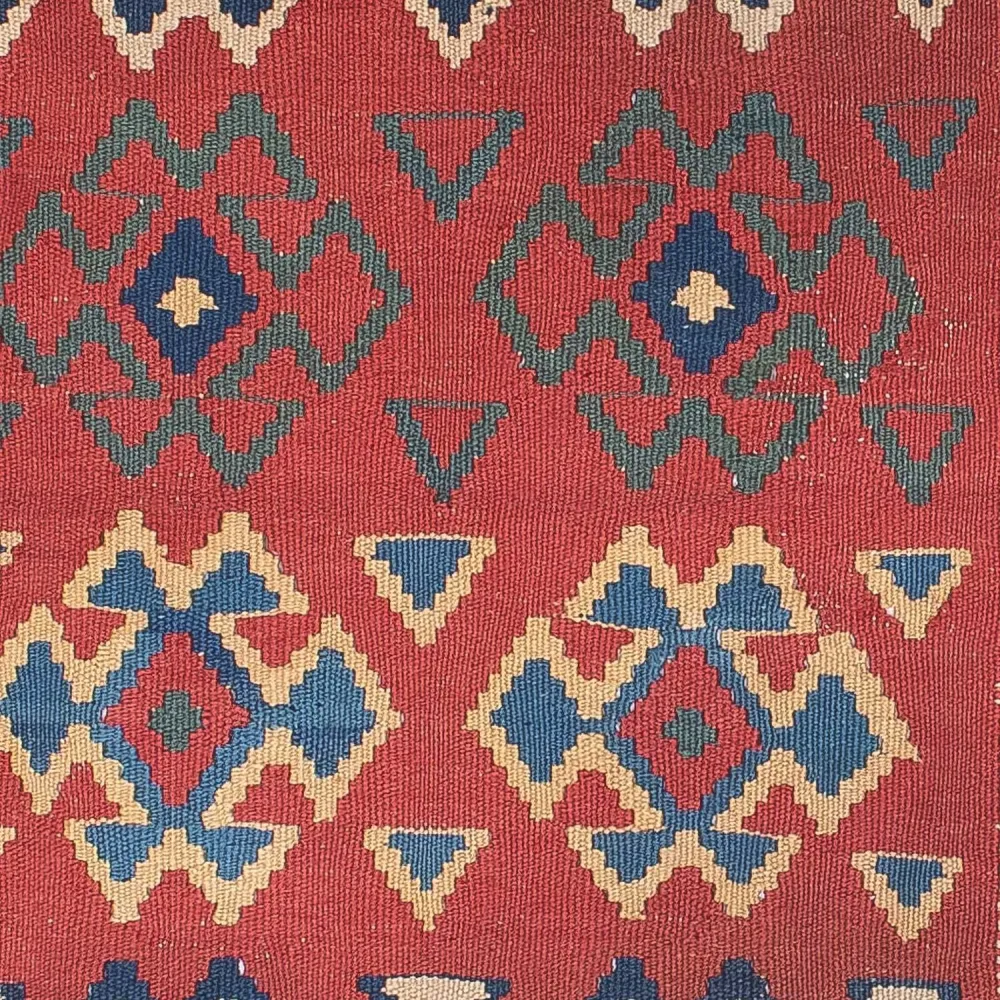 Kelim Teppich - Oriental 156 x 105 cm - dunkelrot