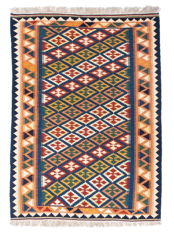 Kelim Teppich - Oriental 156 x 110 cm - blau