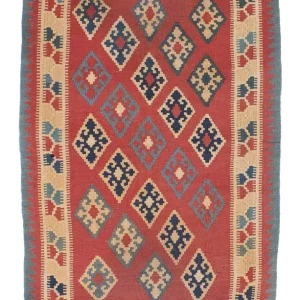 Kelim Teppich - Oriental 161 x 96 cm - dunkelrot