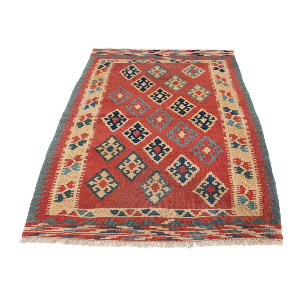 Kelim Teppich - Oriental 161 x 96 cm - dunkelrot