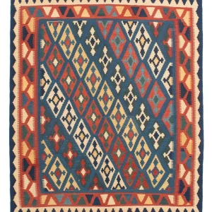 Kelim Teppich - Oriental 174 x 148 cm - blau