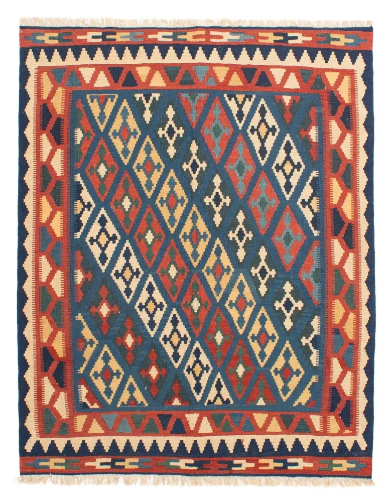 Kelim Teppich - Oriental 174 x 148 cm - blau