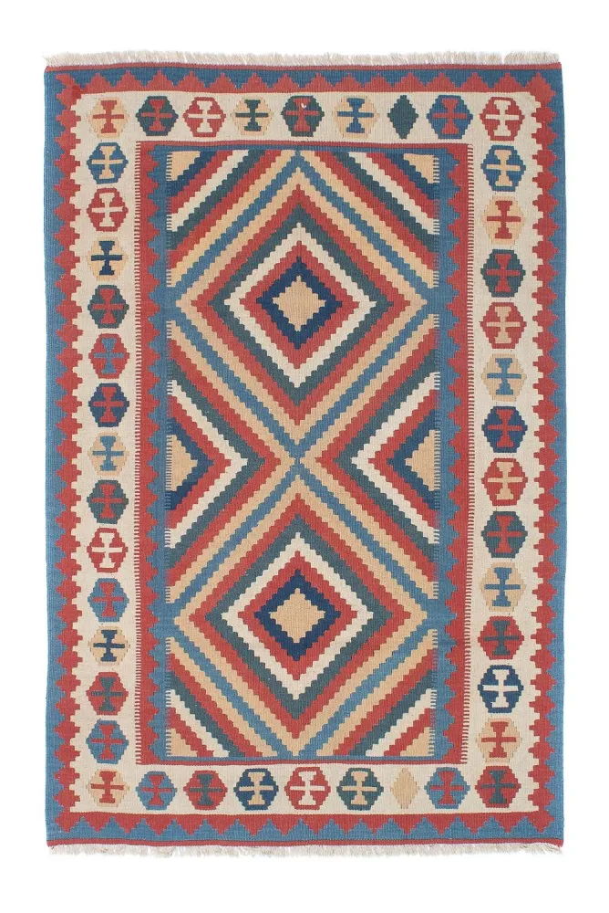 Kelim Teppich - Oriental 183 x 124 cm - blau