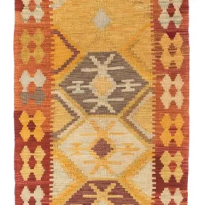 Kelim Teppich - Oriental 185 x 75 cm - gold