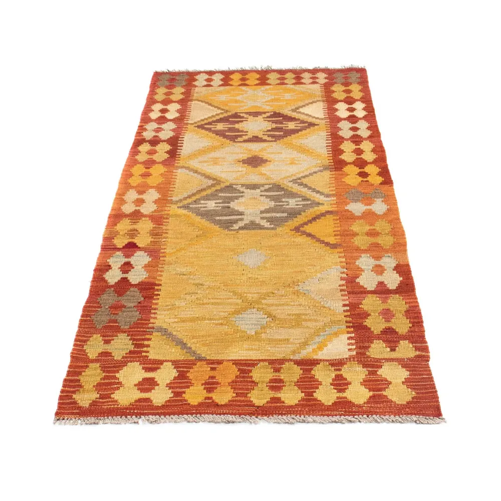 Kelim Teppich - Oriental 185 x 75 cm - gold