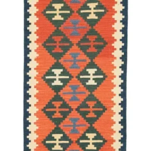 Kelim Teppich - Splash 197 x 62 cm - rot