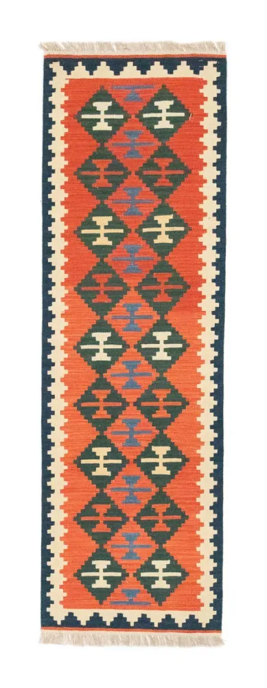 Kelim Teppich - Splash 197 x 62 cm - rot