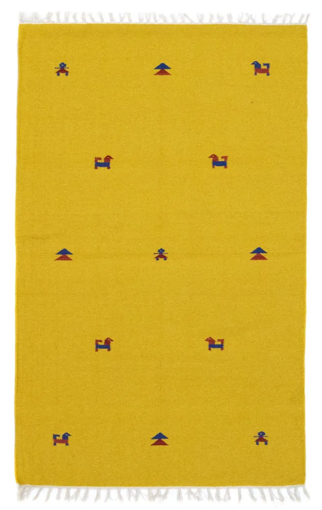 Kelim Teppich - Trendy 180 x 120 cm - gelb