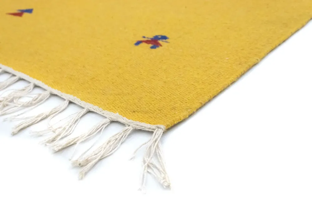 Kelim Teppich - Trendy 180 x 120 cm - gelb