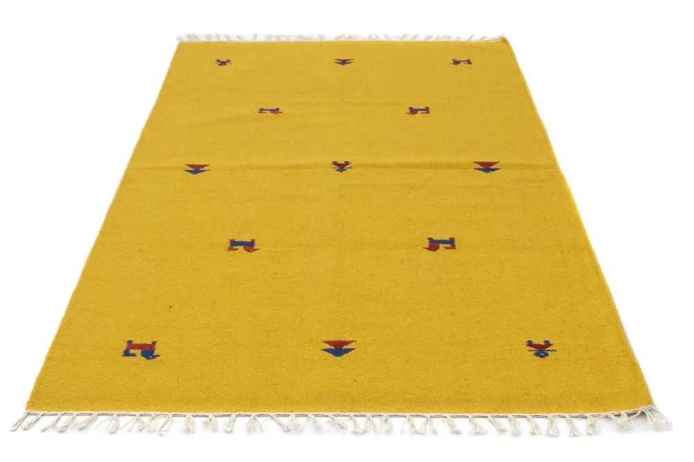 Kelim Teppich - Trendy 180 x 120 cm - gelb
