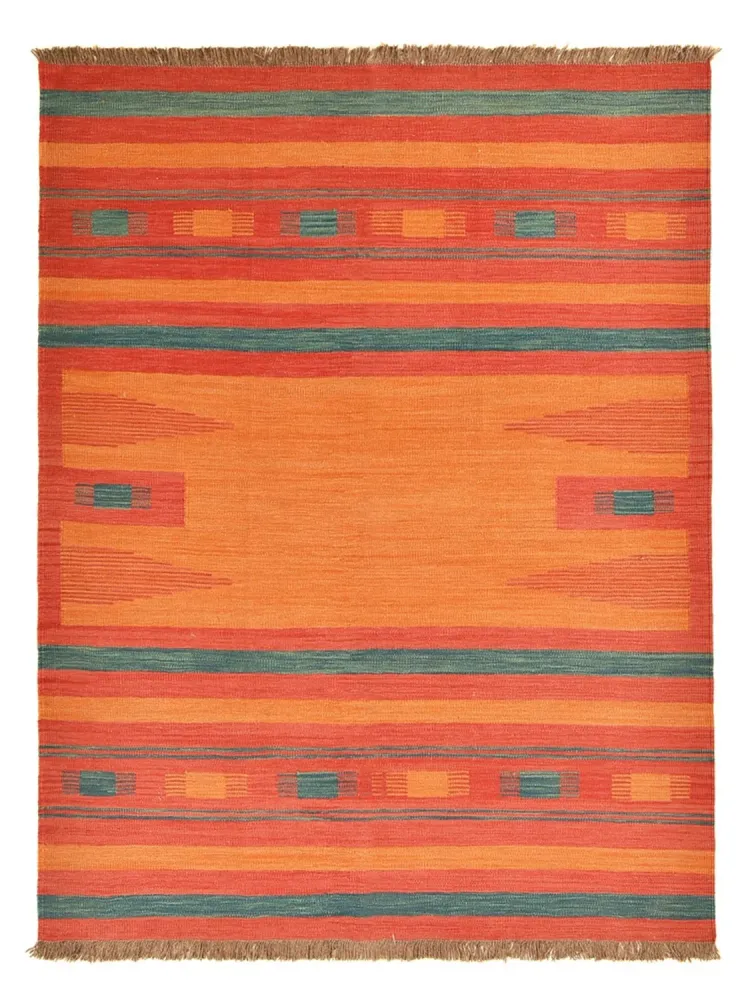 Kelim Teppich - Trendy - 201 x 155 cm - mehrfarbig