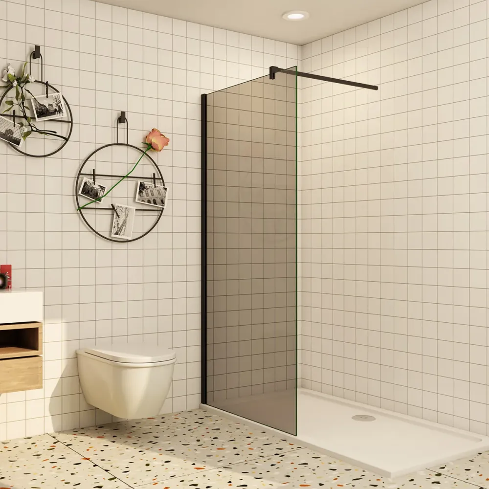 10mm Glas Walk Duschwand Schwarz dusche Splitterschutzfolie 140x200 cm