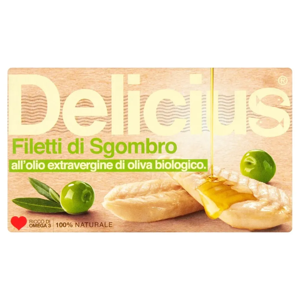 Delicius Makrelenfilets Bio -Olivenöl 90G extra Virgin