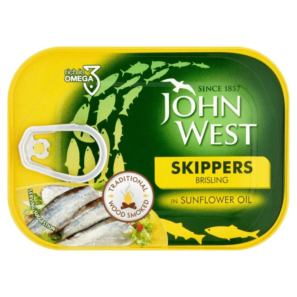 John West Skippers Wood gerauchte Brisling Sonnenblumenöl 106g