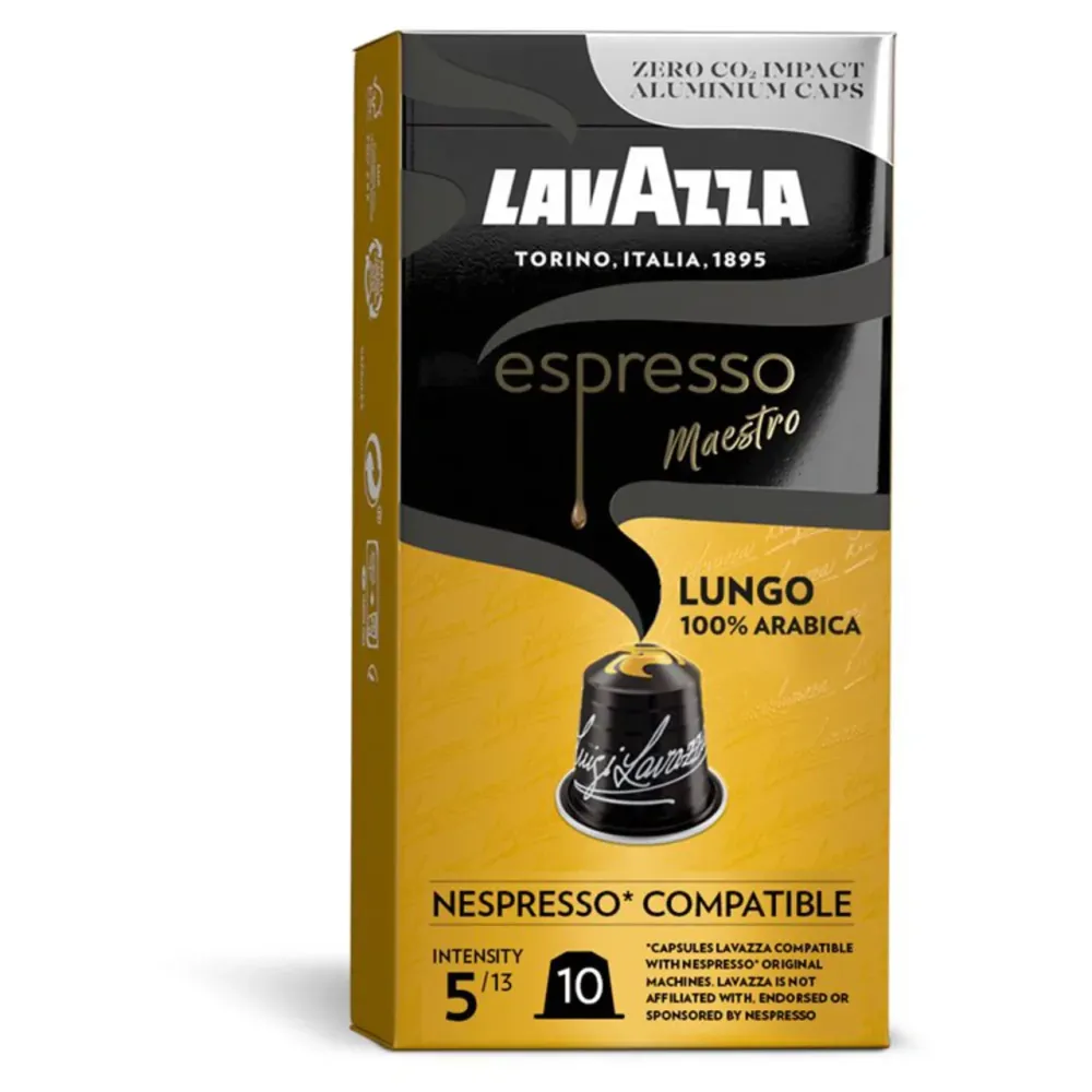Lavazza Espresso Lungo Aluminium Nespresso kompatible Kapseln 10 pro Pack
