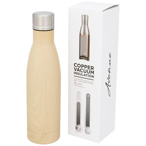 Vasa Kupfer-Vakuum Isolierflasche Holzoptik, 500 ml