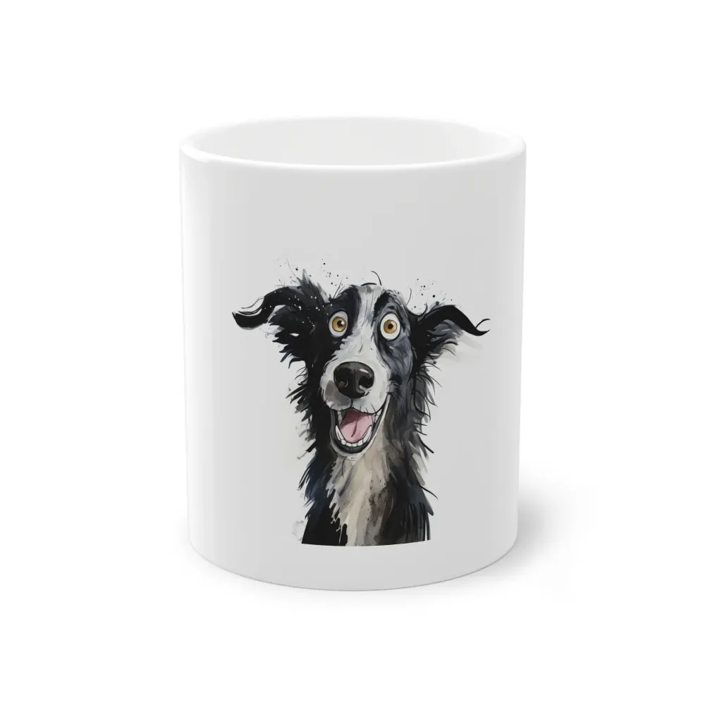 Weiße Tasse "Funny Border Collie"
